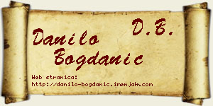 Danilo Bogdanić vizit kartica
